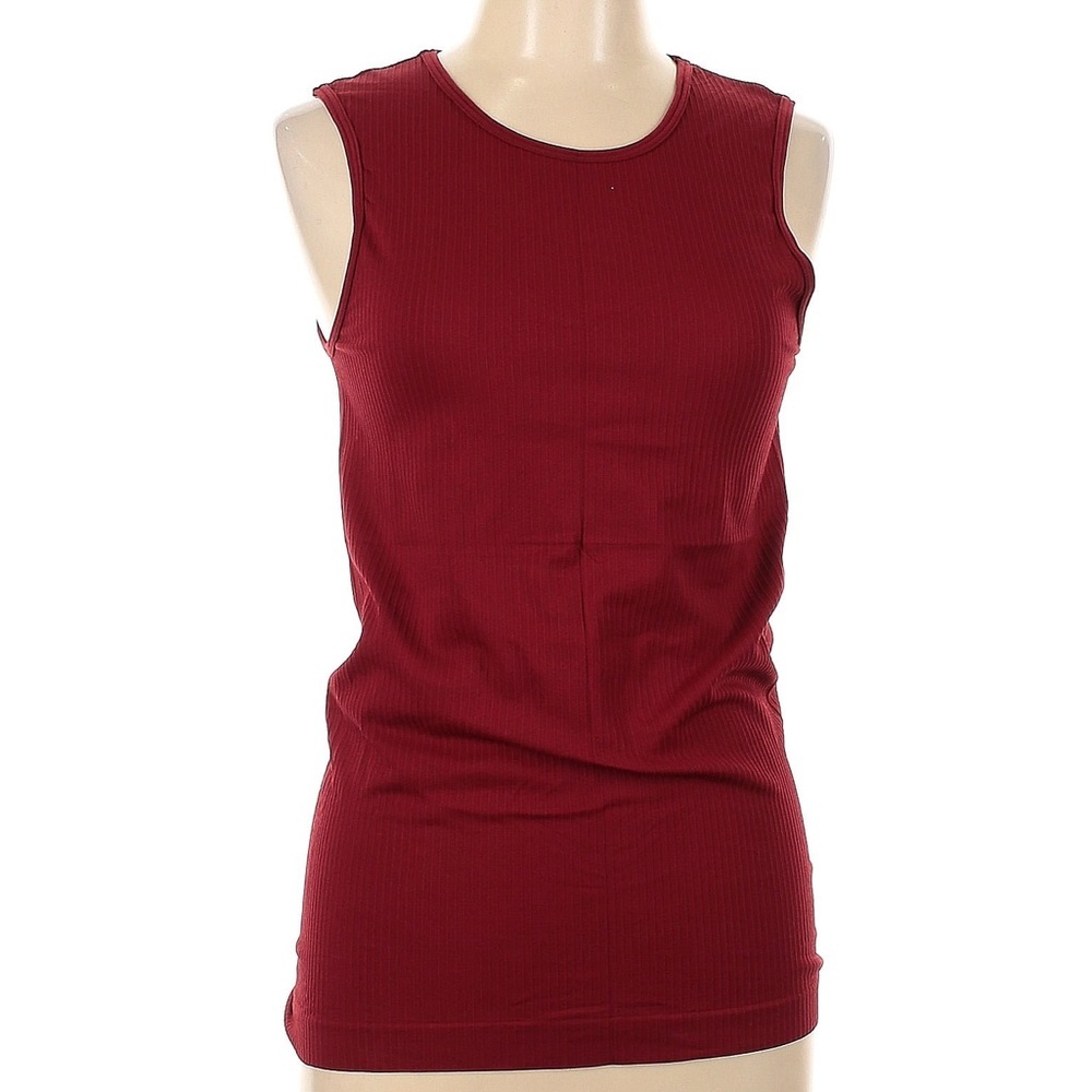 Zyia burgundy ribbed tank top - medium